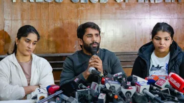 Vinesh Phogat, Bajrang Punia and Sakshi Malik