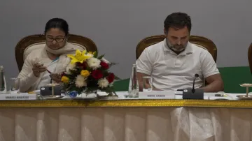 Mamata Banerjee with Rahul Gandhi