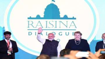 PM Modiat Raisina Dialogue (File)