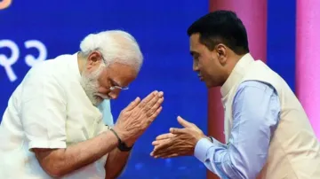 Prime Minister Narendra Modi and Goa chief minister Pramod Sawant