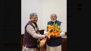 Rajiv Ranjan Singh meets pm modi, Delhi news, Former JDU president Rajiv Ranjan Singh meets PM Modi,