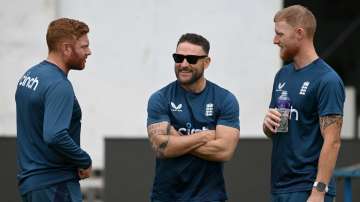 Jonny Bairstow, Brendon McCullum and Ben Stokes