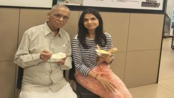 Narayan Murthy with daughter Akshata