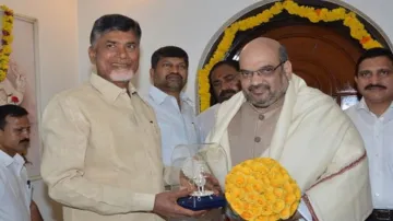 Chandrababu Naidu and Amit Shah