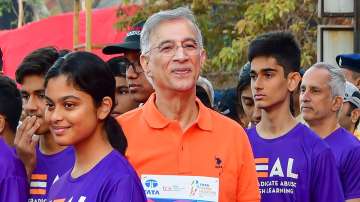 Niranjan Hiranandani (Centre), co-founder and managing director of Mumbai-based real estate developer Hiranandani Group.