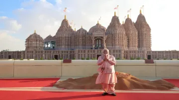 PM Modi inaugurates first Hindu stone temple in Abu Dhabi. 