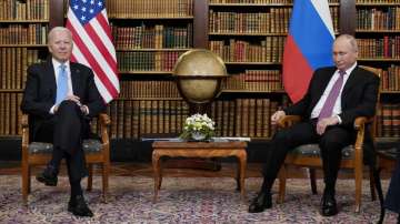 Russian President Putin with his US Counterpart Joe Biden in Geneva in 2021.