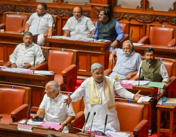 Karnataka Chief Minister Siddaramaiah speaks inside Karnataka Legislative Council during a session, in Bengaluru. (File photo)