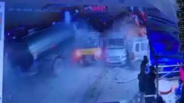 Snapshot from the video of the accident