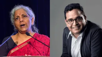 Vijay Shekhar Sharma and Finance Minister Nirmala Sitharaman 