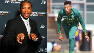 Makhaya Ntini (left) and Thando Ntini (right).