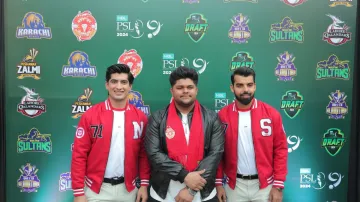 Naseem Shah (left), Azam Khan (middle) and Shadab Khan (right).