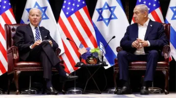 US President Joe Biden with Israeli PM Benjamin Netanyahu