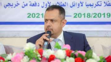 Yemen's outgoing Prime Minister Maeen Abdulmalik Saeed 