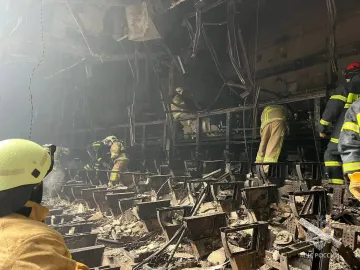 The burned concert hall where the ISIS-K led a massacre in Moscow 