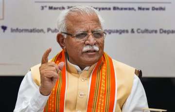 Former Haryana chief minister ML Khattar 