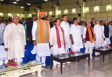 Nitish Kumar with Cabinet members