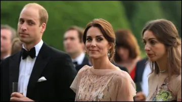 Prince William, Kate Middleton and Rose Hanbury (L-R)