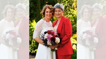 Australian Foreign Minister Penny Wong with her partner