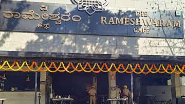 Rameshwaram Cafe where a fire broke out after a suspected blast explosion, in Bengaluru.