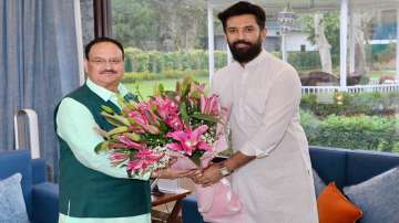 Lok Janshakti Party-Ram Vilas chief Chirag Paswan meets BJP chief JP Nadda 
