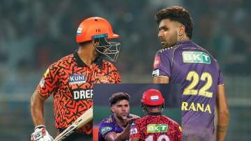 Harshit Rana and Mayank Agarwal played a stare game with each other after the KKR pacer dismissed the Sunrisers Hyderabad opener