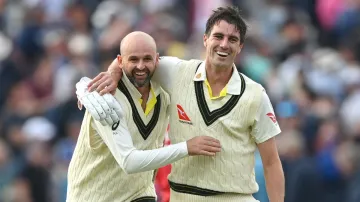 Nathan Lyon and Pat Cummins