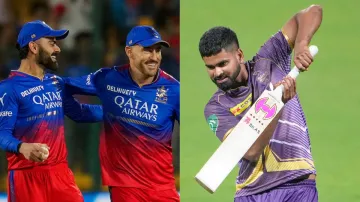 RCB's Virat Kohli, Faf du Plessis and KKR captain Shreyas Iyer at IPL 2024