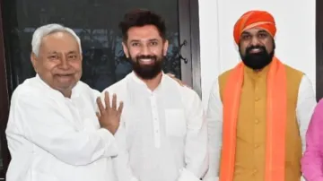 Nitish Kumar with Chirag Paswan