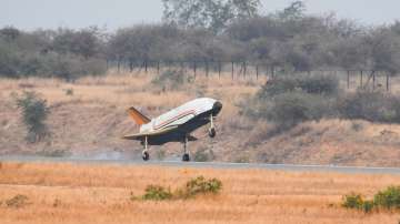 ISRO Pushpak captured during its autonomous landing