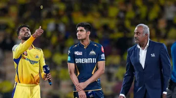 Shubman Gill at the toss with Ruturaj Gaikwad.