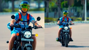 Jonty Rhodes rides a bike to LSG's training.