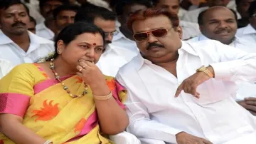 Premalatha and late actor Vijayakanth