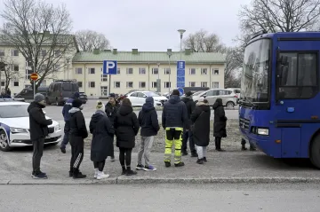 Finland Police at the crime spot