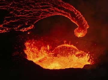 Volcano eruption in Indonesia 