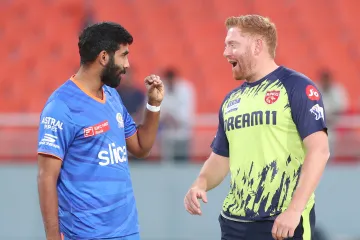 Jasprit Bumrah and Jonny Bairstow