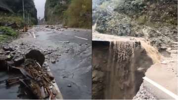 Road connectivity cut off between Hunli and Anini at National Highway 33