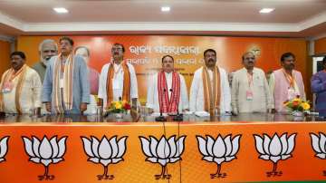 BJP chief JP Nadda and other Odisha leaders