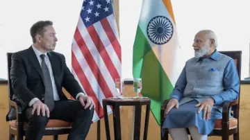 Elon Musk with PM Modi