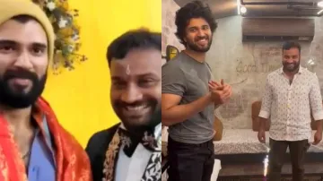 Vijay Deverakonda attends his body guard's reception