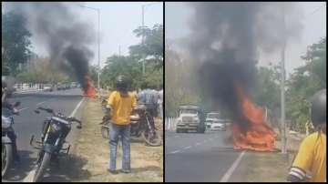UP, Greater Noida West, car fire