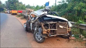 Car lorry collision in Kannur