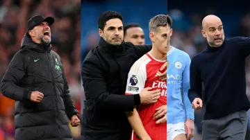 Jurgen Klopp, Mikel Arteta and Pep Guardiola