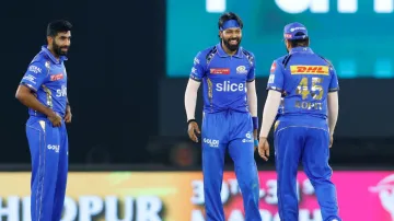 Jasprit Bumrah, Hardik Pandya and Rohit Sharma