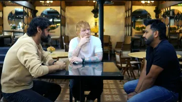 Gaurav Kapur, Ed Sheeran and Rohit Sharma