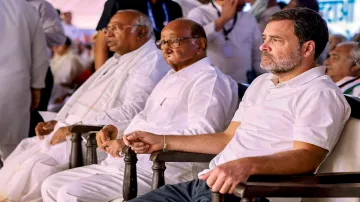 Mallikarjun Kharge, Rahul Gandhi, Arvind Kejriwal