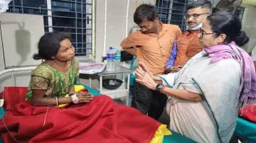 Bengal CM Mamata Banerjee meets cyclone victim