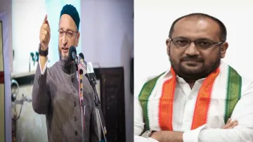 AIMIM chief Asaduddin Owaisi and Congress leader Mohd Sameer Waliullah