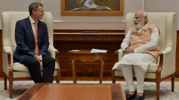 President of QS University Rankings with PM Modi