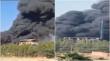 A thick black smoke was seen coming out of the chemical factory after the incident.